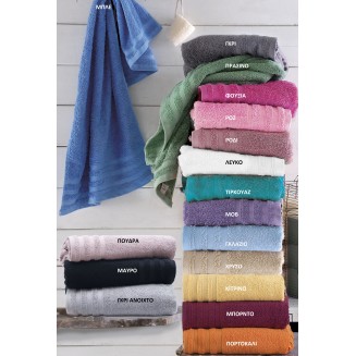 Πετσέτες Σετ 3 Τεμ. 470gsm Rythmos Lagoon Μπλέ