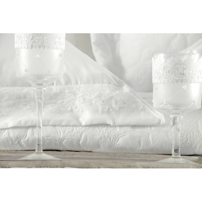 TABITHA - ΣΕΤ ΚΟΥΒΕΡΛΙ ΛΕΥΚΟ ΣΕΤ 7 ΤΕΜΑΧΙΑ (1 235X250, 2 240X260, 4 50X70) ΛΕΥΚΟ