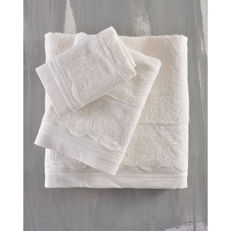 Πετσέτες Σετ 3 Τεμ. Rythmos Anika Εκρού
