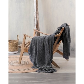 Ριχτάρι Τριθέσιος 180x280 Rythmos Beckett  Γκρι Σκουρο