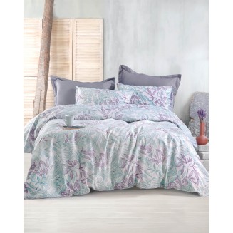 Σεντόνια Σετ Υπέρδιπλα 230x260 Rythmos Next Elein Πράσινο-Μώβ