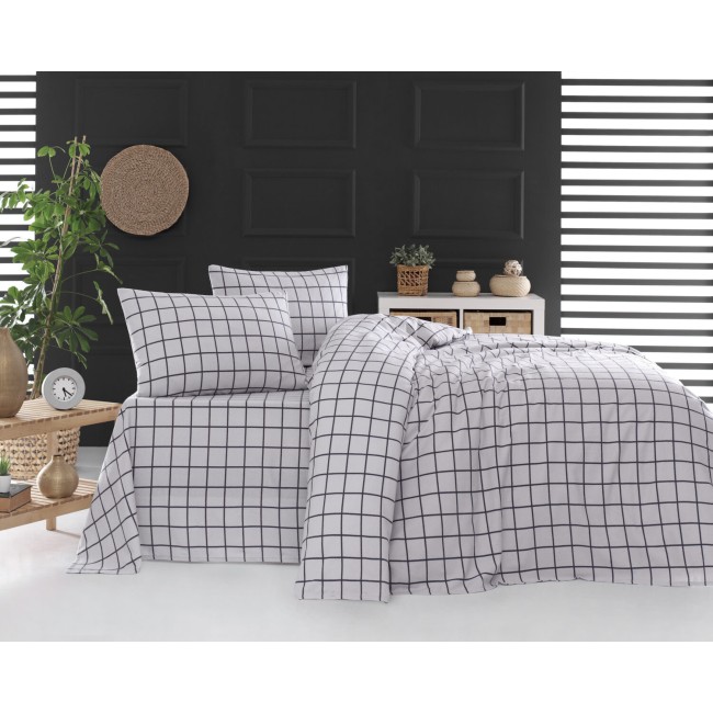 SQUARES ΓΚΡΙ - ΣΕΤ ΠΑΠΛΩΜΑΤΟΘΗΚΗ ΦΑΝΕΛΕΝΙΑ ΥΠΕΡΔΙΠΛΟ (220X250) ΓΚΡΙ