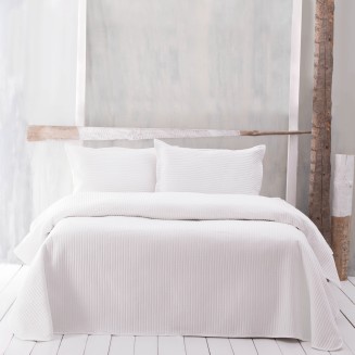 Κουβερλί Σετ Υπέρδιπλο 220x240 Rythmos Jazz 2 Εκρού