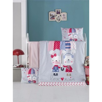 Σετ Παπλωματοθηκη Βρεφικη 2 Τεμ 100x150 Rythmos Love Rain