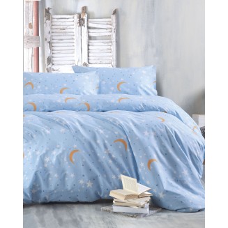 Κουβερλί Σέτ Ημίδιπλο 160x240 Rythmos Diva Moonlight Μπλε