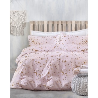 Κουβερλί Σέτ Ημίδιπλο 160x240 Rythmos Diva Moonlight Ροζ