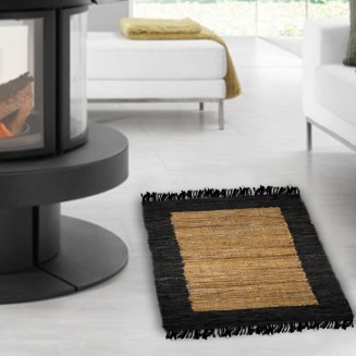 Δερμάτινο Χαλί 60x90 San Lorentzo Leather Cut Shuttle Εμπριμέ-5