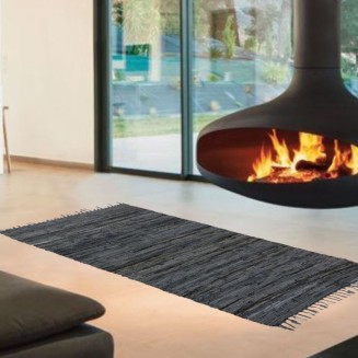 Δερμάτινο Χαλί 70x140 San Lorentzo Grey Leather Flat