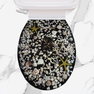 Καπάκι Λεκάνης 36x43 San Lorentzo Seahorse Shells Καφε
