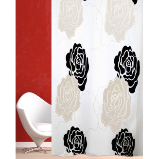 Κουρτίνα Μπάνιου 180x200 San Lorentzo Black Rose