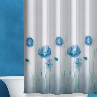 Κουρτίνα Μπάνιου Πλαστική Peva 180x180 San Lorentzo Blue Flowers