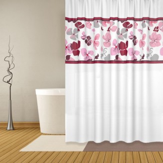 Κουρτίνα Μπάνιου Πλαστική Peva 180x180 San Lorentzo Flower Strip