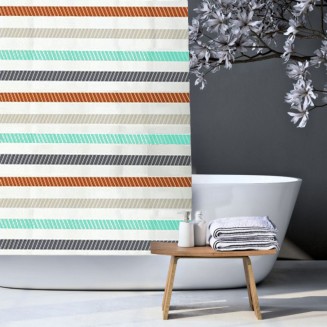 Κουρτίνα Μπάνιου Πλαστική Peva 180x180 San Lorentzo Multi Stripes