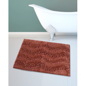 Πατάκι Μπάνιου 45x70 San Lorentzo Bm-459 Waves Αν.Καφέ
