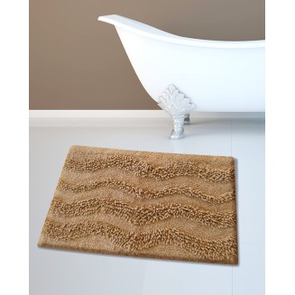 Πατάκι Μπάνιου 45x70 San Lorentzo Bm-459 Waves Χρυσό