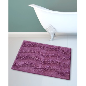 Πατάκι Μπάνιου 45x70 San Lorentzo Bm-459 Waves Λιλά