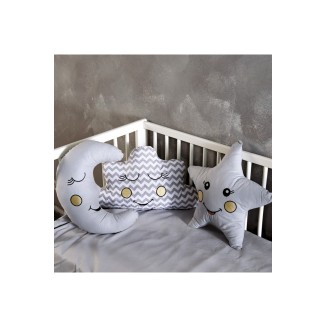 Μαξιλάρια Διακοσμητικά Σετ 3 Τεμαχίων SB Home Baby Deco Pillows Silver