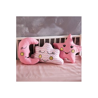 Μαξιλάρια Διακοσμητικά Σετ 3 Τεμαχίων SB Home Baby Deco Pillows Pink