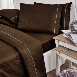 Σεντόνια Σετ Μονά 175x270 19V69 Arcobaleno Bello Brown
