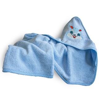 Kάπα Βebe Με Κουκούλα 75x75 SB Home Sbaby Bunny Blue