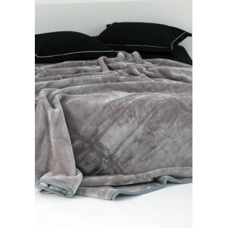 Κουβέρτα Velour Υπέρδιπλη 220x240 SB Home Tyrol Grey Warm