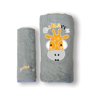 Σετ Πετσέτες Bebe 2 Τεμ. SB Home SBaby Giraffe Silver