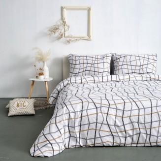 Μαξιλαροθήκη Σετ 50x70 SB Home Harmony Linear Silver