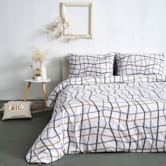 Μαξιλαροθήκη Σετ 50x70 SB Home Harmony Linear Silver