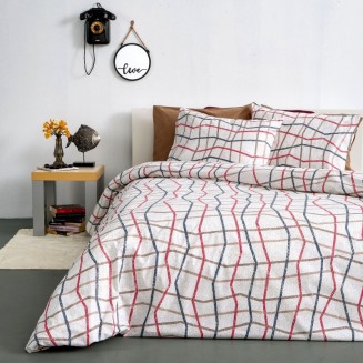 Σεντόνια Σετ Υπέρδιπλα 240x265 SB Home Harmony Linear Taupe