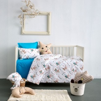Σεντόνια Σετ Λίκνου 75x110 SB Home Sbaby Music Blue