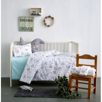 Σεντόνια Σετ Κούνιας 120x160 SB Home Sbaby Tommy Blue