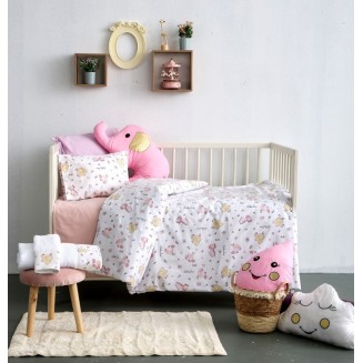 Σεντόνια Σετ Κούνιας 120x160 SB Home Sbaby Tommy Pink