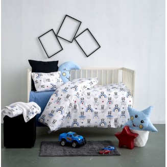 Σεντόνια Σετ Κούνιας 120x160 SB Home Sbaby Panda Blue