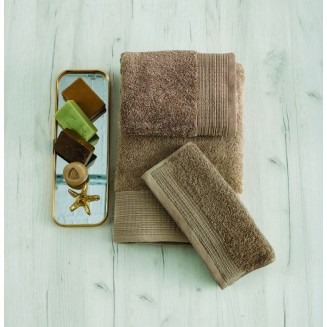 Πετσέτα Χεριών Μονόχρωμη  30x50 SB Home Elegant Calvin Moka
