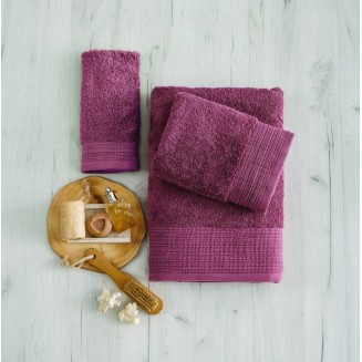 Πετσέτα Προσώπου Μονόχρωμη 50x90 SB Home Elegant Calvin Dusty