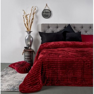 Πάπλωμα Υπέρδιπλο 220x240 SB Home Jaquard Cortina Bordo Warm