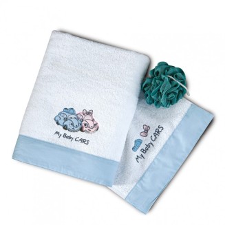 Σετ Πετσέτες 2 Τεμ. Κέντημα SB Home My Baby Cars Blue