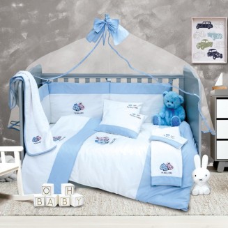 Σετ Προίκα Κούνιας 3 Τεμαχίων SB Home My Baby Cars Blue