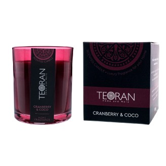 Αρωματικο κερί Cranberry Coco στρόγγυλο 130γρ - Κυκλικό 130gr Teoran Home