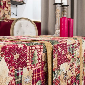 Χριστουγενιάτικο Καρέ Tinsel - 90x90cm Teoran Home