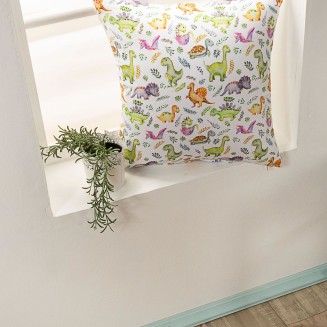 Μαξιλαροθήκη Διακοσμητική  Με Γέμιση 45x45 Teoran Home Dino