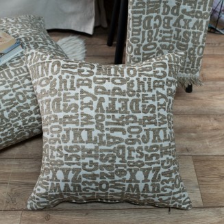 Μαξιλαροθήκη Διακοσμητική Δαπέδου  65x65 Teoran Home Letters 02