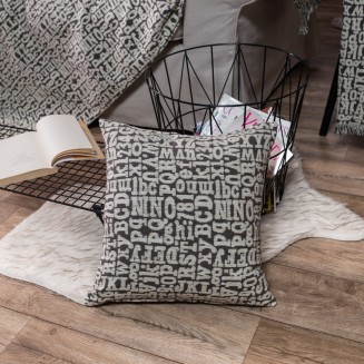 Μαξιλαροθήκη Διακοσμητική Δαπέδου  65x65 Teoran Home Letters 03