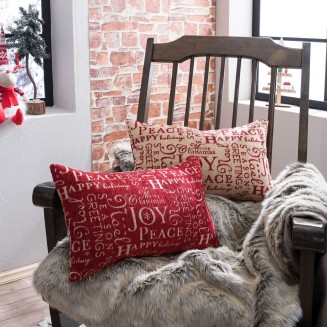 Χριστουγενιάτικη Μαξιλαροθήκη Steinhaus 10 - 65x65cm δαπέδου με γέμιση Teoran Home