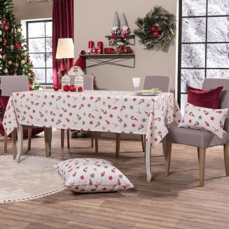 Χριστουγενιάτικο Τραπεζομάντηλο Hilden - 135x135cm Teoran Home
