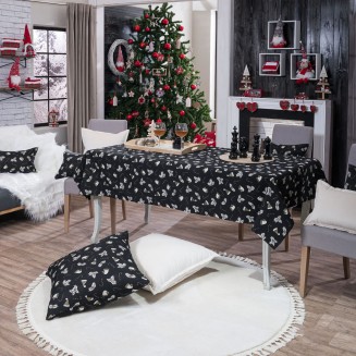 Χριστουγενιάτικο Τραπεζομάντηλο Saxen 06 - 135x135cm Teoran Home