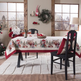 Χριστουγενιάτικο Τραπεζομάντηλο Wells - 140x140cm Teoran Home