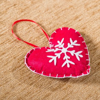 Ξύλινα Στολίδια Heart (3 τεμ.) Teoran Home