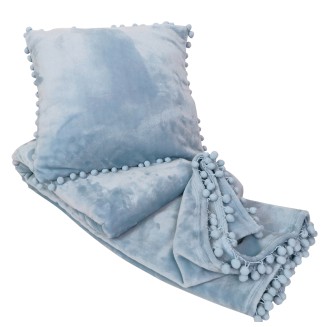 Κουβέρτα Fleece Κούνιας 110x140 Makis Tselios Pommy Blue