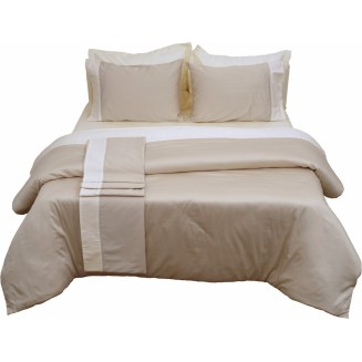 Πάπλωμα Δύο Όψεων Υπέρδιπλο 220x240 Luxury Bicolour Beige-Ivory Anna Riska